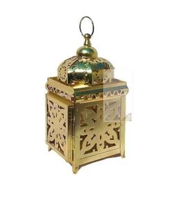 Luz de té de hierro dorado de 22 cm x 10 cm estilo marroquí nuevo mundo hecho a mano y portavelas para decoración navideña y del hogar - Product Image 1