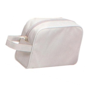 Bolsa de Cosméticos de Lona Blanca con Cierre, Nuevo Diseño, Primera Opción - Product Image 1