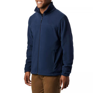 Veste polaire de performance de haute qualité pour hommes, veste à fermeture éclair complète, vêtements d'extérieur et d'hiver respirants avec col montant, nouveau tissu en stock - Product Image 2