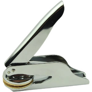 Sceau personnalisé en acier inoxydable portable avec logo gravé pour usage professionnel, notaire et bibliothèque - Product Image 4