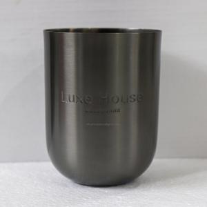 Nuevos diseños de tarros de velas vacíos negros de latón personalizados para hacer velas, decoración del hogar, recipientes de lujo, cera de estaño grabada a mano - Product Image 3