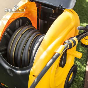 Aqualean รถเข็นสายยางรดน้ำในสวนขนาดกะทัดรัดเคลื่อนย้ายง่ายรอกพลาสติกมาตรฐาน CNS สำหรับลานกลางแจ้งใช้ในฤดูร้อน - Product Image 4