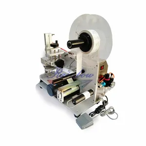 Factory price semi automatic flat pouches labeling machine