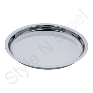 Plats de service en acier inoxydable Vaisselle Assiettes à dîner en acier inoxydable Nouveau design Assiette de service en métal de haute qualité - Product Image 4