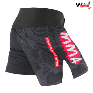 กางเกงขาสั้น MMA สำหรับใส่ออกกำลังกาย,ระบายอากาศได้ดีมวยไทยคิกบ็อกซิ่งเสื้อผ้ามวยไทยแบบสั้น - Product Image 4