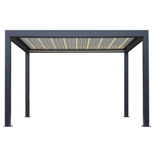 Moderne <span class=keywords><strong>De</strong></span> Luxe En Aluminium Imperméable À L'eau En Plein Air <span class=keywords><strong>Pergola</strong></span> avec une Lumière Vive <span class=keywords><strong>pergola</strong></span> <span class=keywords><strong>de</strong></span> jardin - Product Image 3