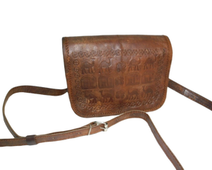 ผู้ผลิตพิเศษที่กําหนดเองแบบดั้งเดิมนูนหนังแพะ U Nisex ลําลองกระเป๋าสะพายข้างสําหรับใช้ประจําวัน - Product Image 2