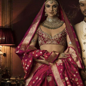 Jolie robe lehenga-choli brodée de perles en verre de cristal, 2020, origine indienne/pakistanaise, idéale pour mariage - Product Image 1