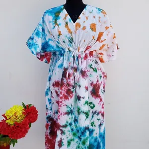 Hot Selling Premium Quality Womens Beach Clothing Boho Chic Kaftan Dress Boho Lightweight Women Long Kaftan Wholesale Supplier