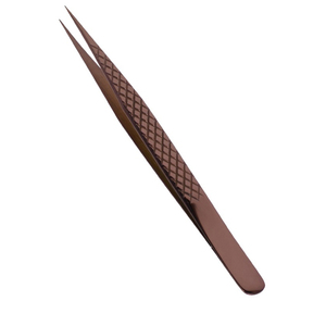 Pinzas para extensión de pestañas de Color marrón, pinzas de alta calidad con logo personalizado, de acero sin manchas - Product Image 2