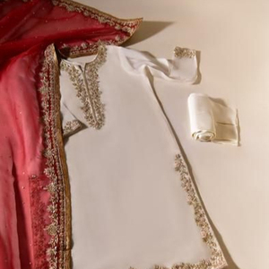 2021 à la mode parole longueur Kurta pantalon belle Applique travail dentelle décoration diamant embelli naturel pour les fêtes mariages - Product Image 1