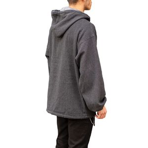 Sudadera con Capucha Extra Grande 100% Algodón Tejido 2023 para Hombre, Estilo Denim Antracita con Detalle de Bolsillo, Estilo Urbano Informal Ecológico, Mejor Precio - Product Image 3