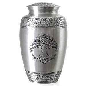 โกศเพลิงศพทองเหลืองสีน้ําเงินคลาสสิกที่ไม่ซ้ําใครสําหรับเถ้า - Product Image 3