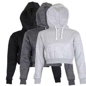 Sweat-shirt en coton pour femmes, vêtement de sport, molletonné, confortable, manches longues, sweat à capuche, pour la course - Product Image 1