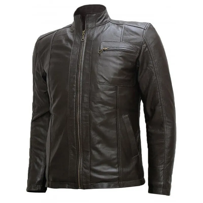 Men's Leather Jacket For Biker Distressed Genuine Lambskin Top Quality Material Wholesale Price
