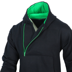 Customized half zipper <b>neon</b> green Men Casual Wear Sweat <b>Shirt</b> Hoodies For Adults With Top Quality and new Fashion - Product Image 6