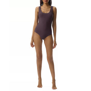 Traje de baño de una pieza OEM nuevo, el más vendido, de talla grande, de color liso, tipo tankini, para mujer, con ajuste ceñido al cuerpo. - Product Image 1