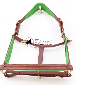 Choix de haute qualité luxe cheval Tack formateur qualité supérieure cuir licou vide canal nez joue pièce matériel de course - Product Image 1