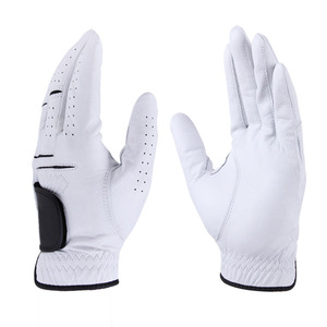 Logo personnalisé Offres Spéciales Super Doux Sécurité tout Blanc Premium En Cuir Gant De Golf - Product Image 2