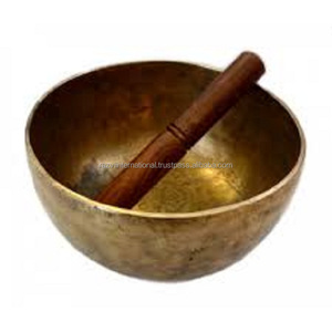 Bol chantant en laiton bol en bronze antique avec bâton en bois pour la méditation - Product Image 4