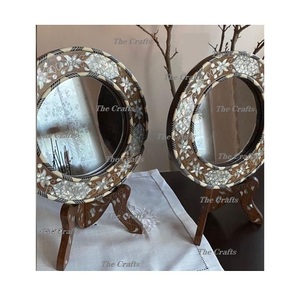 Classic Design <b>Mirror</b> <b>Frame</b> In Mother Of Pearl And <b>Wooden</b> Wall Decor <b>Mirror</b> <b>Frame</b> For Home Drawing Room Use - Product Image 4