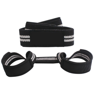 Cinturones envolventes para gimnasio de algodón de neopreno Unisex logotipo personalizable superventas figura ocho muñequeras para entrenamiento físico con pesas - Product Image 1