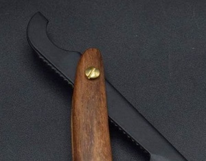 Logo personnalisé noir mat en acier inoxydable rasoir droit lame unique rasoir remplaçable pour visage corps bikini aisselles - Product Image 5