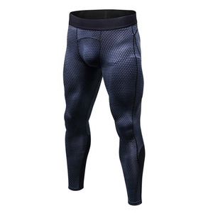 Ensemble de sport pour hommes 2022 : Leggings de compression personnalisables avec logo, respirants, coupe-vent et antibactériens en Spandex/Polyester - Product Image 2