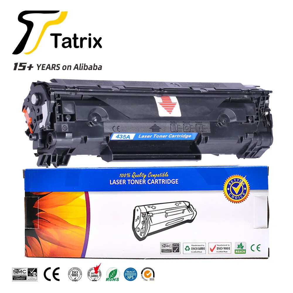 Tatrix 35a 435a cb435a cartucho de toner laser preto, compatível com hp laserjet p1005/p1006 35a 435a cb435a toner