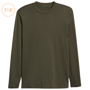 Vente en gros logo personnalisé T-shirt de gym à manches longues pour hommes pull de jogging athlétique avec design blanc vêtements de fitness avec coupe au cou - Product Image 5