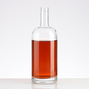 Bottiglia di Vetro Vuota Personalizzata da 500/700/750ml/1 Litro, Trasparente e Rotonda per Succhi, Latte, Acqua, Liquori, Vino, Olio, Vodka, Whisky, <span class=keywords><strong>Gin</strong></span>, Tequila - Product Image 3