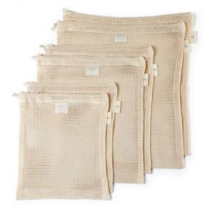 Nouveau design de sacs fourre-tout 100% coton avec logo personnalisé écologique sac en maille de produits biologiques réutilisable pour les légumes minimum - Product Image 1