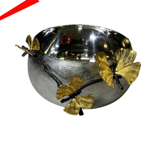 Round Nut Bowl Set of 4 Gold Plated - Product Image 2