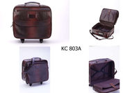 Valise de Voyage à Roulettes en Cuir Véritable 100%, Personnalisée pour Hommes et Femmes, Vente en Gros