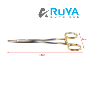 Stainless Steel Dental TC Tip Needle Holders Orthodontic <b>Plier</b> With Half Gold Plated Handle Surgical Instrument Tools Implant CE - Product Image 3