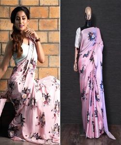 Sari en coton et soie Banarasi à la mode avec broderie lourde, chemisier non cousu, vêtements pour femmes indiennes, fête de mariage, prix bas - Product Image 6