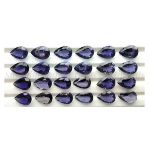 พลอยอิโอไลต์ธรรมชาติตัดเป็นลูกแพร์4X5mm แบบเหลี่ยมเพชรพลอยได้รับการรับรองจากโรงงานราคาโรงงาน - Product Image 2