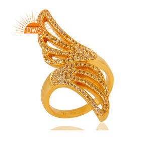 Bague pour mariage, bijou en topaze blanche, plaqué or, argent Sterling, vente en gros, Design, luxe - Product Image 2