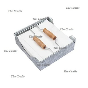 Porte-serviettes au design avantageux avec poignée en bois, porte-serviettes galvanisé fait main à prix de gros - Product Image 6