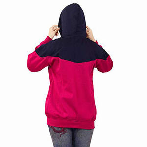 Sweat à capuche pour femmes, décontracté, fermeture éclair bloc, couleur brillante, poches, nouvelle collection - Product Image 2