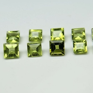 4mm naturel péridot princesse coupe pierre précieuse en vrac au prix d'usine de gros pierres pour la fabrication de bijoux fournisseur en ligne boutique maintenant - Product Image 1