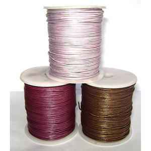 Cordón de cuero redondo de piel de vaca de varios tamaños de 1mm a 8mm para fabricación de joyas DIY-accesorios y componentes de joyería - Product Image 1