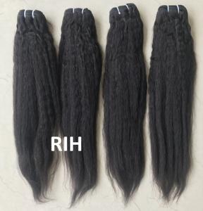 Mèches brésiliennes naturelles Yaki, cheveux crépus lisses, de bonne qualité, avec cuticules alignées, vente en gros - Product Image 2