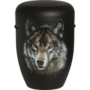 Nouvelle urne funéraire biodégradable pour adulte, design loup imprimé, style européen, capacité de 200 pouces cubes, personnalisable - Product Image 6