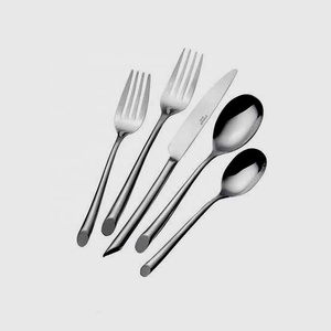 En Acier inoxydable Classique Round Cut Fin Poignée Couverts Ensemble royal couverts en acier inoxydable ensemble avec Martelé poignée - Product Image 2