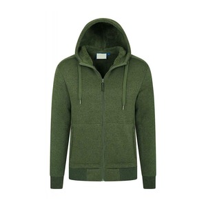 Sweat-shirt en polaire à manches longues et fermeture éclair de haute qualité pour hommes Sweat à capuche avec logo personnalisé-Méthode de tissage tricoté - Product Image 4