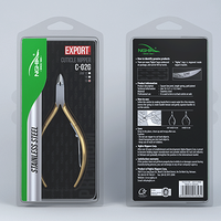 Kualitas tinggi dilapisi emas baja tahan karat NGHIA NIPPERS C-02G kutikula Set Nipper wanita manikur Nippers OEM ekspor Set hadiah