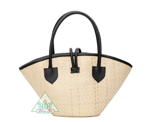 Bolso de Hombro HUONG QUE para Mujer, con Cierre de Cremallera de Cuero PU, Diseño Natural, Bolso de Playa con Dos Correas - Product Image 4
