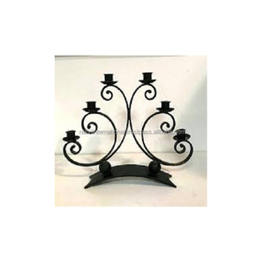Newest Design Black Iron Handmade <b>Candelabra</b> for Event Ceremony Decorative <b>Candelabra</b> - Product Image 6