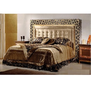 Lit Royal très brillant fait à la main avec tabourets latéraux Lit King Size en bois massif de haute qualité Lit Maharani en bois de teck de style moderne Canada - Product Image 1